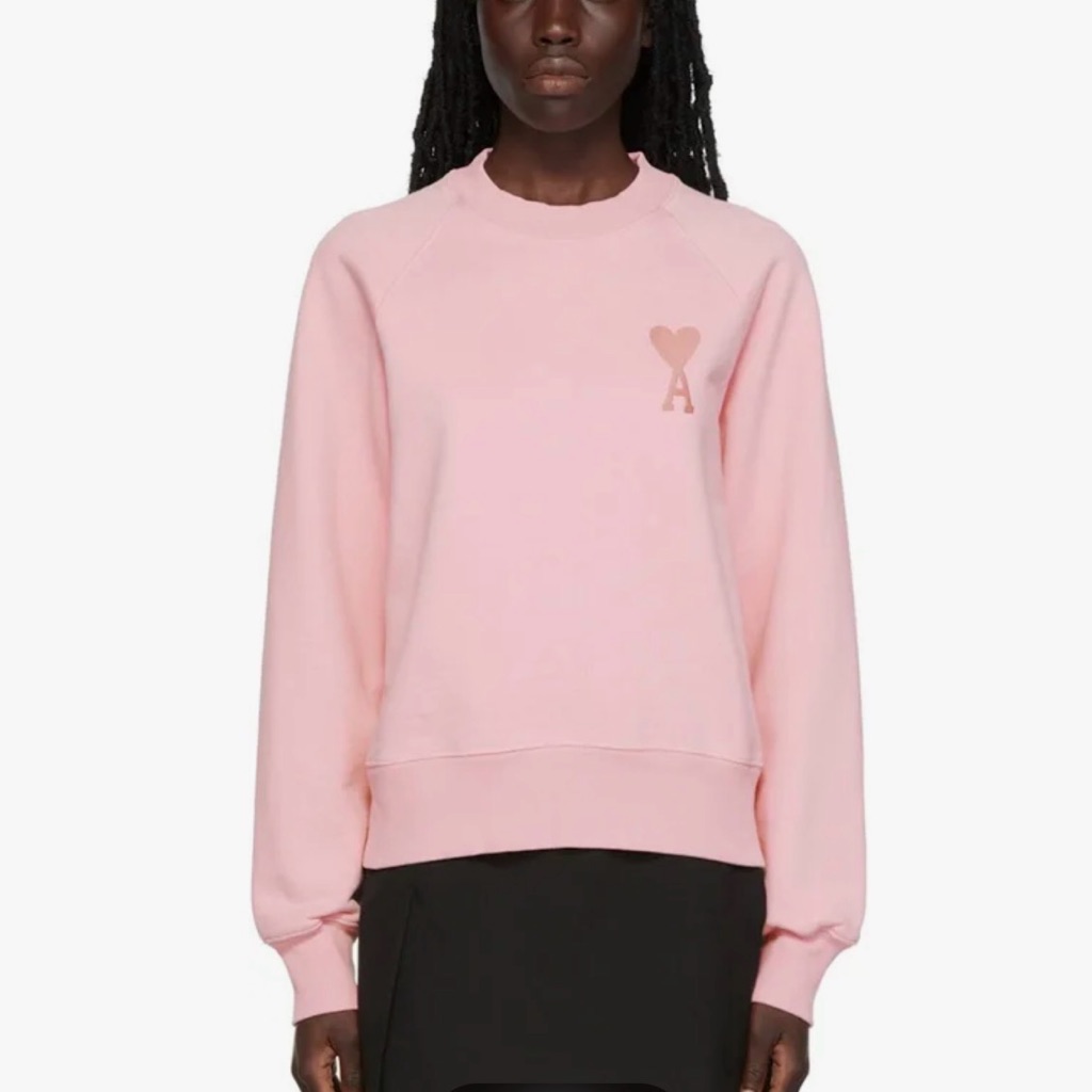 Ami Paris Alexandre Mattiussi Pink Ami De Cur Sweatshirt